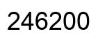 Number 246200 black image