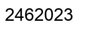 Number 2462023 black image