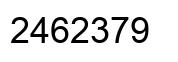 Number 2462379 black image