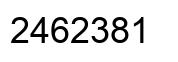 Number 2462381 black image