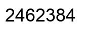 Number 2462384 black image
