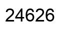 Number 24626 black image