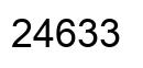Número 24633 imagen negro