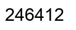 Number 246412 black image