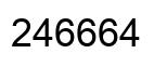 Number 246664 black image