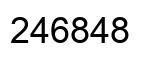 Number 246848 black image