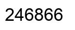 Número 246866 imagen negro