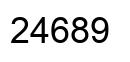 Number 24689 black image
