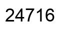 Number 24716 black image