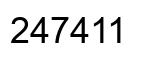 Number 247411 black image