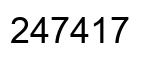Number 247417 black image