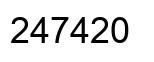 Number 247420 black image