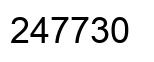 Number 247730 black image