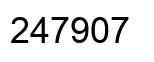 Number 247907 black image