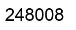 Number 248008 black image