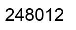 Number 248012 black image
