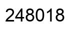 Number 248018 black image