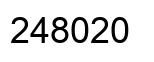 Number 248020 black image