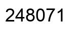 Number 248071 black image