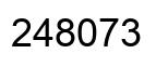 Number 248073 black image