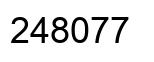Number 248077 black image