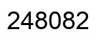 Number 248082 black image