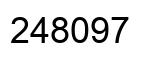 Number 248097 black image
