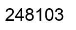 Number 248103 black image