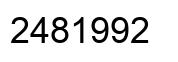 Number 2481992 black image