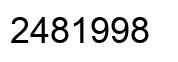 Number 2481998 black image