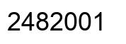 Number 2482001 black image