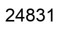 Number 24831 black image