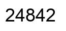 Número 24842 imagen negro