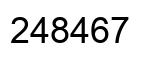 Number 248467 black image