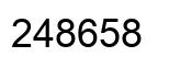 Number 248658 black image