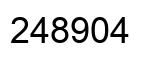 Number 248904 black image