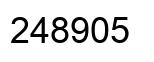 Number 248905 black image
