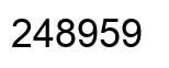 Number 248959 black image
