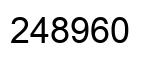 Number 248960 black image