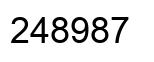 Number 248987 black image