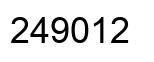 Number 249012 black image