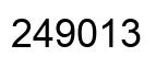 Number 249013 black image