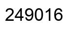 Number 249016 black image