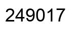Number 249017 black image