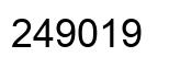 Number 249019 black image