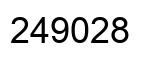 Number 249028 black image