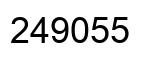 Number 249055 black image