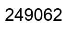 Number 249062 black image