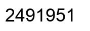Number 2491951 black image
