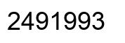Number 2491993 black image